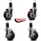Service Caster 4'' SS Maroon Poly Wheel Swivel 1-5/8'' Expanding Stem Caster Set 2 Brakes, 4PK SCC-SSEX20S414-PPUB-MRN-2-TLB-2-158 - alternate 3